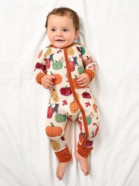 Little Sleepies Pumpkin Pals Zippy, Size 2T